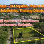 Land for Sale – 314 Sq.Wah, Price 8 MB, Pa Khlok Subdistrict, Thalang District, Phuket ขายที่ดิน เนื้อที่ 314 ตารางวา ราคา 8 ล้านบาท ตำบลป่าคลอก อำเภอถลาง จังหวัดภูเก็ต  出售土地 – 面积314平方哇，售价800万泰铢，普吉府 他朗县 帕克洛镇